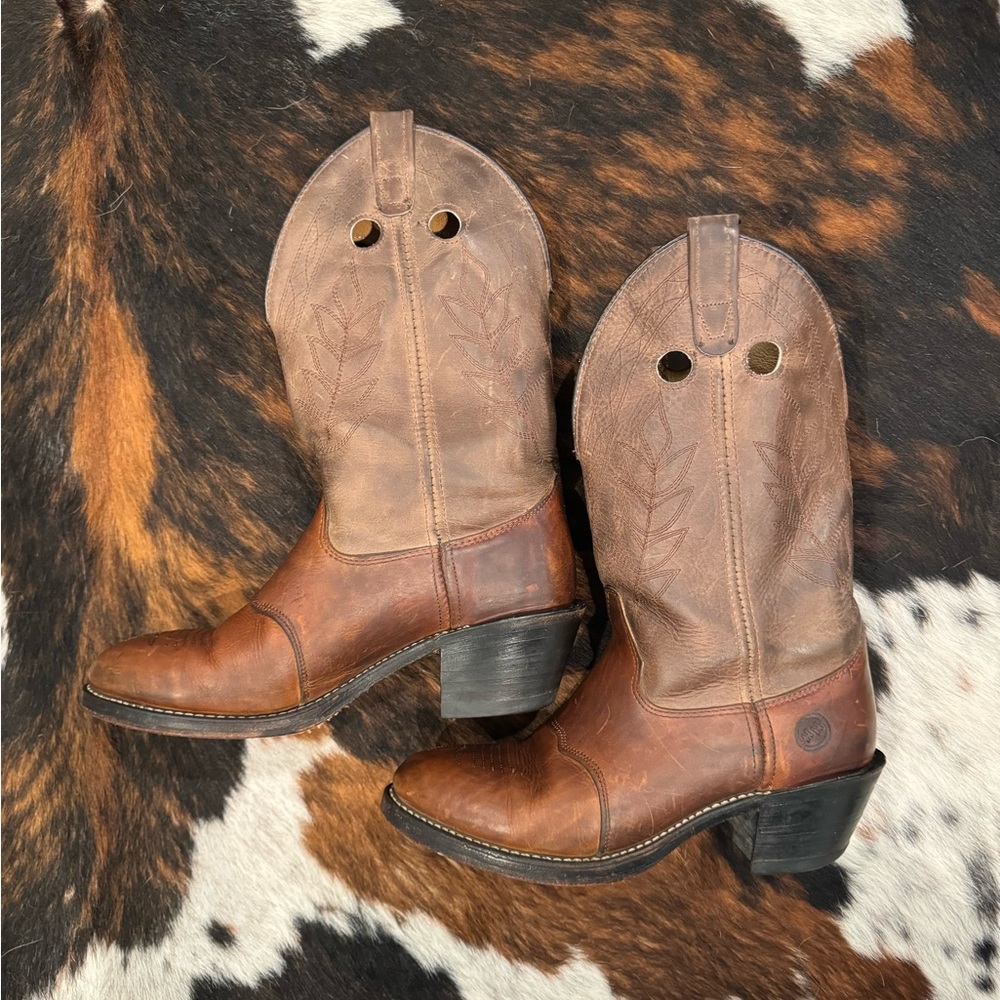 DOUBLE-H men’s Buckaroos 1560 size 8.5 D 2-tone pull-on
